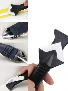 Espátula De Paleta De Silicona Multifuncional, Para Azulejos, Herramienta De Eliminación De Lechada De Varios Ángulos, 1 Ud. - Negro - Ver 3