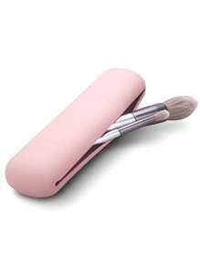 1入組旅行化妝刷套裝，便攜化妝刷化妝品收納盒，柔軟舒適的化妝刷組織者，時尚美麗的化妝刷袋 - 淺粉色 - 查看 1