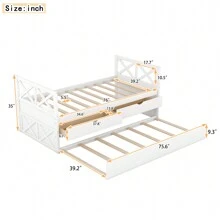 Nestfair Multi-Functional Daybed with Drawers and Trundle