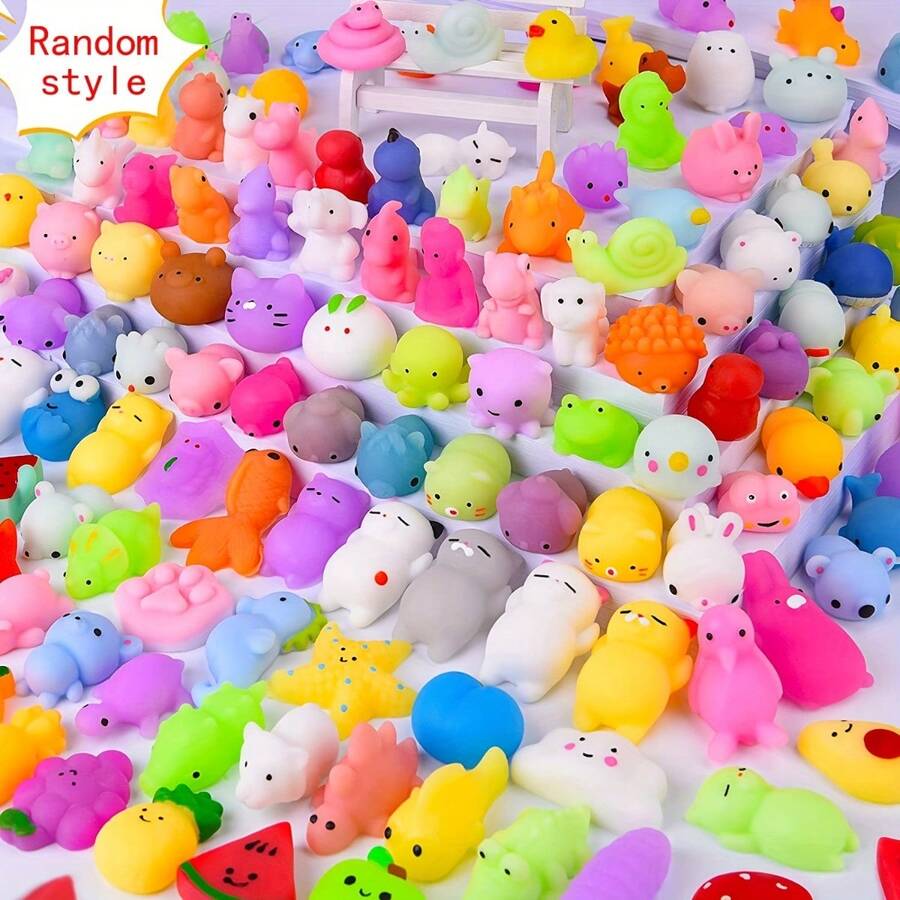 16/24/40/50 Pcs Random Style Color Kawaii Squishes, Mochi Squishy Toys
