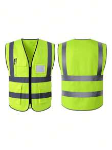 Chaleco de Seguridad Simonetta Vespetti: Máxima Visibilidad y Funcionalidad para Tus Actividades Industriales - Amarillo - Ver 1
