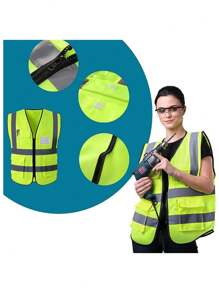 Chaleco de Seguridad Simonetta Vespetti: Máxima Visibilidad y Funcionalidad para Tus Actividades Industriales - Amarillo - Ver 6
