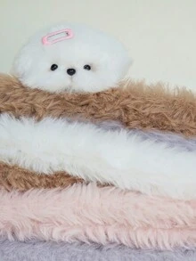 1 pieza/1M Cuerda retorcida de alambre de hebra con pelo de conejo de felpa, cinta de barra, cinta, accesorio de costura de tela de fieltro multicolor DIY - Marrón - Ver 2