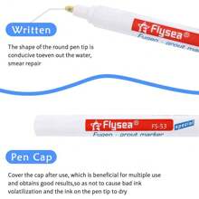 1/2支灰縫瓷磚筆,瓷磚油漆記號筆,灰縫修復筆,灰縫顏料和密封筆,更新浴室和廚房灰縫補修筆 - 淺灰色 - 查看 4