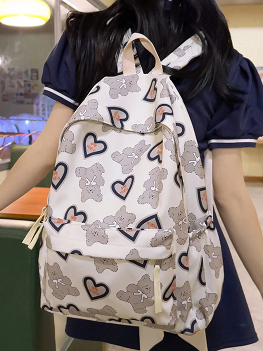 Mochila De Viaje Para Mujer, Bolso De Hombro Al Aire Libre - Blanco - Ver 1