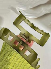 2 Chiếc Kẹp Tóc Màu Xanh Mờ Cho Nữ, Vuốt Tóc Thiết Kế Thanh Lịch Vuốt Tóc, kẹp Tóc Phong Cách Mới Mũ Đợi Đầu Đa Năng - Màu xanh lá cây đậm - Xem 7