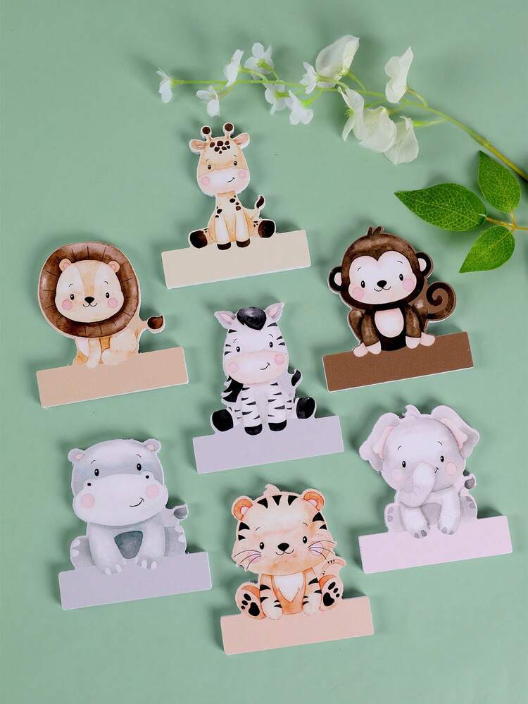 1PC Jungle Animals Elephant PVC Board Standing Animal Ornament Birthday Party Wild Safari Party Baby Shower Ornament