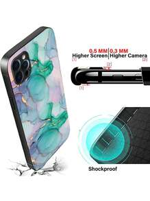 Ốp lưng điện thoại mỏng chống sốc chống trầy xước, kính cường lực cứng cáp, khung TPU mềm họa tiết tinh tế, bảo vệ điện thoại tương thích với iPhone////OPPO/OnePlus - Nhiều màu - Xem 3