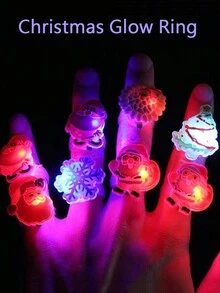 Đèn LED Giáng sinh Halloween Nhẫn Creative Phát sáng Nhẫn Quả bí ngô Con ma Sọ Nhẫn Đối với Quà tặng trẻ em Dễ thương Sáng Ngón tay Nhẫn Cung cấp cho buổi tiệc - Phong cách ngẫu nhiên Giáng sinh - Xem 9