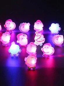 Đèn LED Giáng sinh Halloween Nhẫn Creative Phát sáng Nhẫn Quả bí ngô Con ma Sọ Nhẫn Đối với Quà tặng trẻ em Dễ thương Sáng Ngón tay Nhẫn Cung cấp cho buổi tiệc - Phong cách ngẫu nhiên Giáng sinh - Xem 10