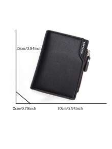 男式皮革短款錢包,多卡卡片夾,復古金屬夾錢包,男士禮物