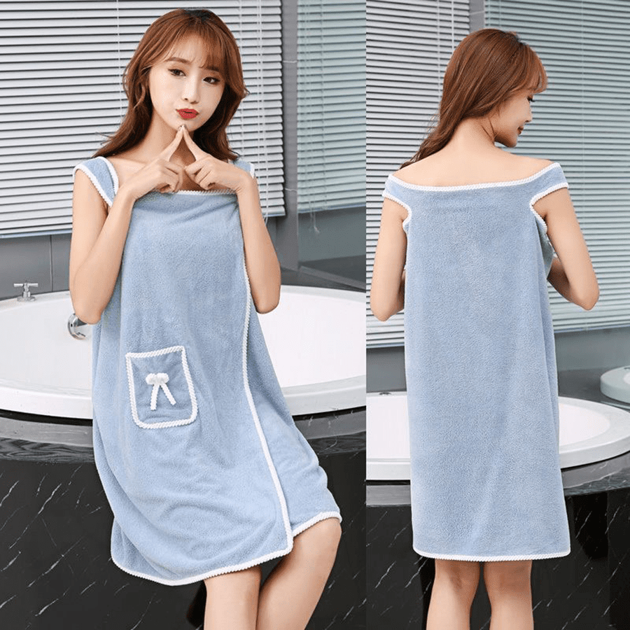 Soft, Absorbent, Thick And Warm Bathrobe, Wraparound Chest, Wearable