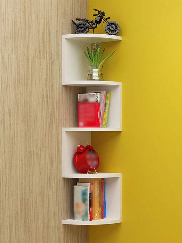 1PC Creative Home Wall Corner Triangle Shelf Wall Hanging 5layer Half
