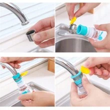 1 Pieza Boquilla De Filtro De Llave De Agua Azul - Actualice Su Fregadero De Cocina Con Esta Extensión De Llave Giratoria Y Purificador De Agua Que Ayuda A Ahorrar Agua Y Dinero - Azul - Ver 4