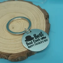 1 Pieza Llavero De Acero Inoxidable Con Regalo De Cumpleaños - Plateado - Ver 3