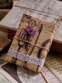 30 piezas Papel material vintage inspirado - Amarillo - Ver 4