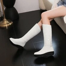 新款女士冬季保暖雪地靴，户外运动加厚中筒平底鞋