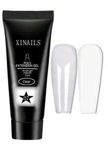 4件套美甲延长胶套装 - 4种颜色：柔粉色、白色、透明色、咖啡色，亚克力硬胶，延长美甲艺术设计，快速打造美甲造型，美甲工具，送给女性的礼物，在家也能享受美甲沙龙的乐趣 - 彩色 - 查看 5