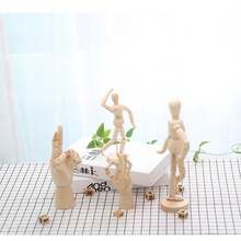 12inch/32cm Wooden Mannequin Figure, Flexible And Movable Joints, For Drawing The Human Body, Posing Doll Model - one-size - View 2