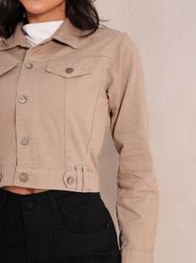 ACME MADE IN CHINA Women Denim Jackets & Coats - 卡其色 - 查看 3
