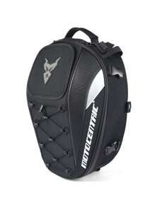 Bolso de motocicleta, alforja de motocicleta, mochila de motocicleta, bolsa de cola reflectante multifuncional, equipaje de alta capacidad - Gris - Ver 1