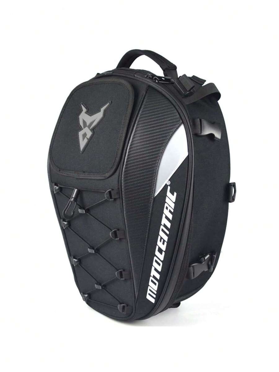 Bolso de motocicleta, alforja de motocicleta, mochila de motocicleta, bolsa de cola reflectante multifuncional, equipaje de alta capacidad - Gris - Ver 1