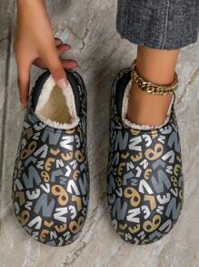 Chaussures D'intérieur Confortables, Chaudes, Anti-dérapantes Et Imperméables En Peluche Pour Hommes Et Femmes En Hiver