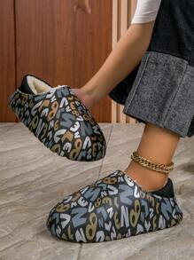 Chaussures D'intérieur Confortables, Chaudes, Anti-dérapantes Et Imperméables En Peluche Pour Hommes Et Femmes En Hiver