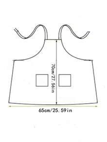 1 Miếng Xám Tạp dề , Hiện đại Phong cách Nhật  Polyester Không thấm nước & Chống vết bẩn áo choàng Với Dây đai , Thích hợp Đối với Nhà  , - Xám - Xem 2