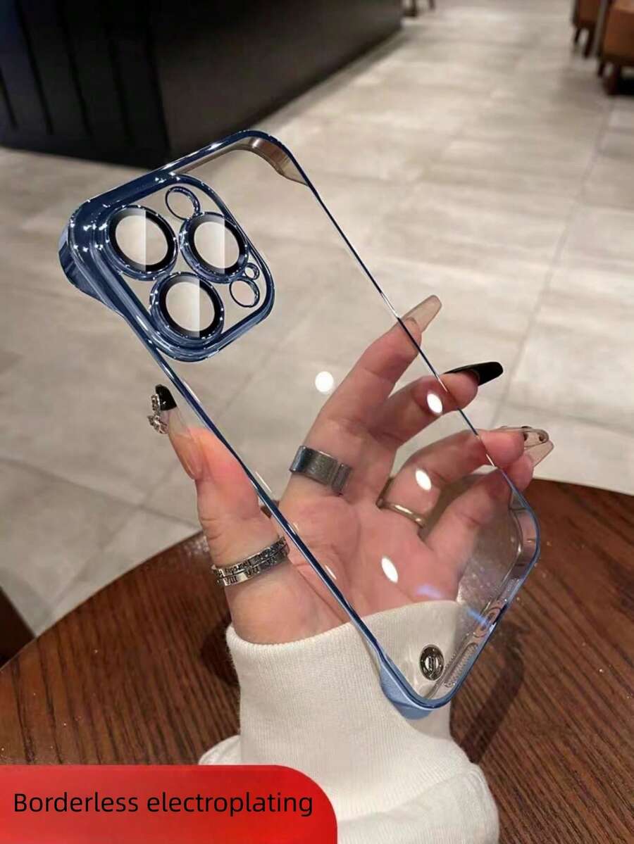 Funda de teléfono con disipación de calor ultra delgada y chapado sin bordes compatible con iPhone - Azul - Ver 1