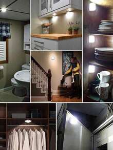 1 件夜燈,帶運動傳感器和磁性吸收,led 櫃下燈,適用於臥室、衣櫃、廚房、走廊、樓梯、客廳、智能家居自動化 - 彩色 - 查看 9