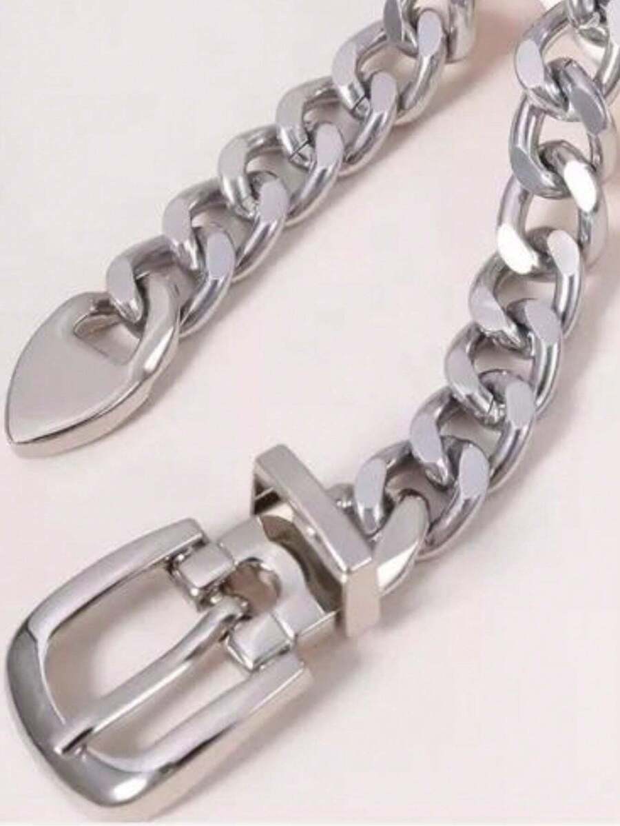 Women Belts - 銀色 - 查看 1