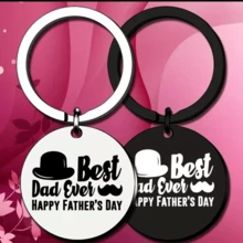 1 Pieza Llavero De Acero Inoxidable Con Regalo De Cumpleaños - Plateado - Ver 1