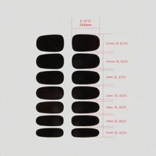 1 Sheet Easy To Apply Nail Art Full Cover Adhesive Stickers With Sparkle Geometric Pattern Including Grid, Star, Moon And With A Nail File - Multicolor - View 2