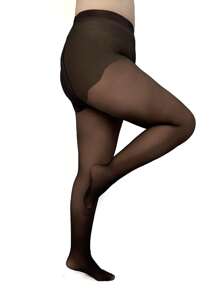 咖啡色大尺碼連褲襪 - 咖啡棕 - 查看 5