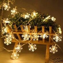 Đèn trang trí Giáng sinh cho mùa thu - Vòng hoa, Dây đèn, Bông tuyết, Ngôi sao, Quả thông - Cho bàn ăn gia đình, Lò sưởi Trang trí Giáng sinh Quà tặng Giáng sinh Lễ Tạ ơn Trang trí cây thông Noel Đồ trang trí Đèn Giáng sinh Trang trí phòng ngủ Trang trí nhà Trang trí tiệc Trang trí phòng lễ hội ngày lễ - Màu be - Xem 7