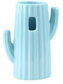 1入組仙人掌形狀陶瓷碗和水瓶套裝-適用於倉鼠,適用於家用 - 藍色 - 查看 6