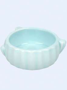 1入組仙人掌形狀陶瓷碗和水瓶套裝-適用於倉鼠,適用於家用 - 藍色 - 查看 4