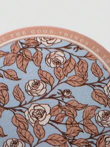 1個圓形隔熱餐墊杯墊,不可水洗,防水,防油,適用於碗和杯