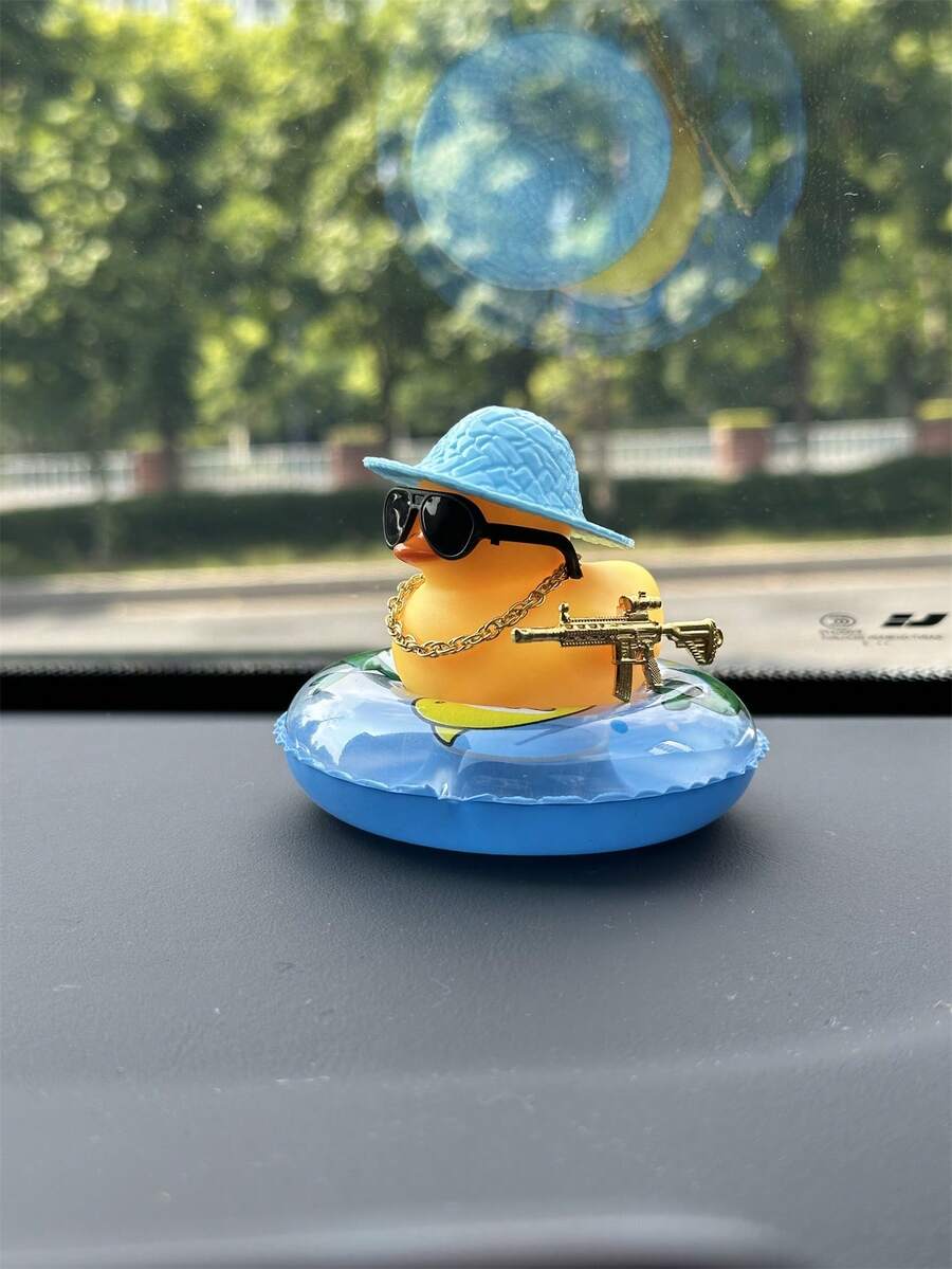 1 Pieza Adorno Para Carro Con Forma De Pato - Multicolor - Ver 1