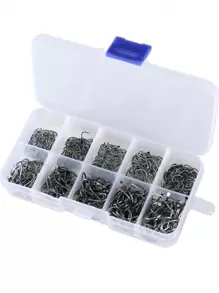 500pcs/set Barbed Fishing Hook Set - Multicolor - View 1