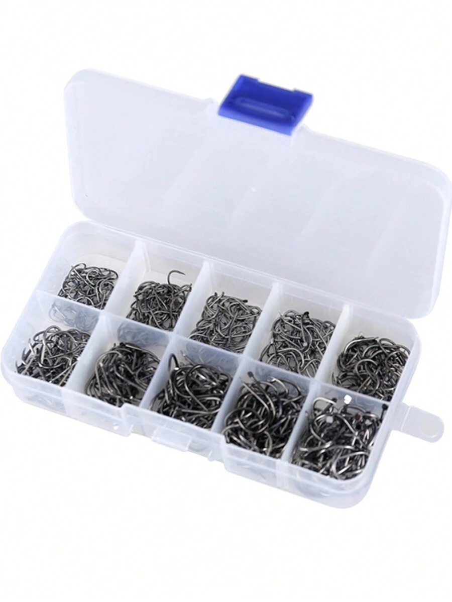 500pcs/set Barbed Fishing Hook Set - Multicolor - View 1