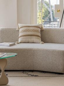 1 funda de almohada de decoración con flecos y patchwork de moda - Multicolor - Ver 2