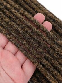 手工製作的24英寸kanekalon繩狀髮型加10股嬉皮拼接髮型,合成髮辮子髮型 勾編雷鬼髮型(24英寸(10股))-兩種顏色 - 拼色 - 查看 3