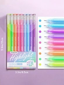 9pcs Colored Gel Pens, 9 Pastel Ink Colors, Cute Pens 0.5mm Fine Point Quick Drying for Writing Drawing Journaling Note Taking School Office Home - Multicolor - View 2