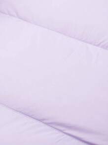 Annil Girls Mid-Length Down Jacket Winter Windproof Warm Thickened Fashionable Jacket Purple - Purple - View 4