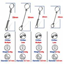 50 件魚餌不鏽鋼餵食器餵食器爆炸鉤彈簧托盤掛釣配件 - 銀色 - 查看 2