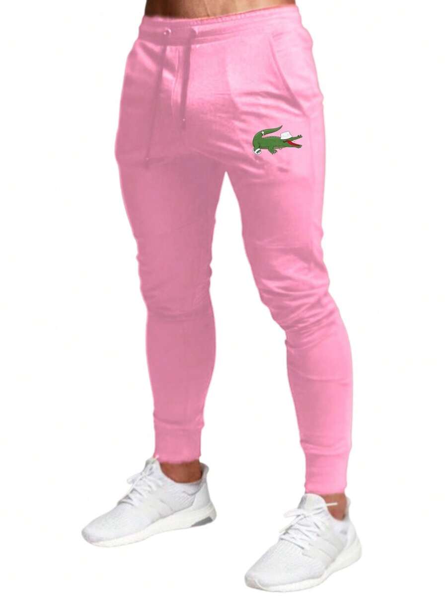 Men Sweatpants - 淺粉色 - 查看 1