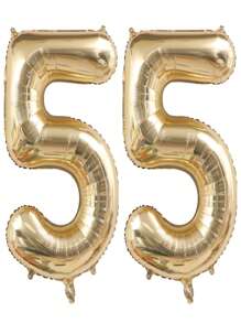 鉑金箔數字氣球，40 英寸（約 101.6 厘米），淺金色氦氣球，適合女孩、男孩、40 歲生日、週年紀念派對、新娘送禮會、畢業派對，配有 1 卷絲帶和一根吸管 - 金色 - 查看 9