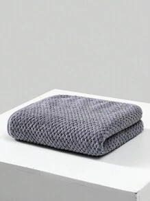 Coral Fleece Comfortable Soft Absorbent Hair Towel, Hand Towel, Bath Towel, Beach Towel For Men And Women, With Options Of 1pc Regular Size (hair Towel Or Hand Towel Or Bath Towel) Or 1pc Large Size (hair Towel Or Bath Towel) Or 1pc Beach Towel (shawl Or Beach Blanket) - Grey - View 10